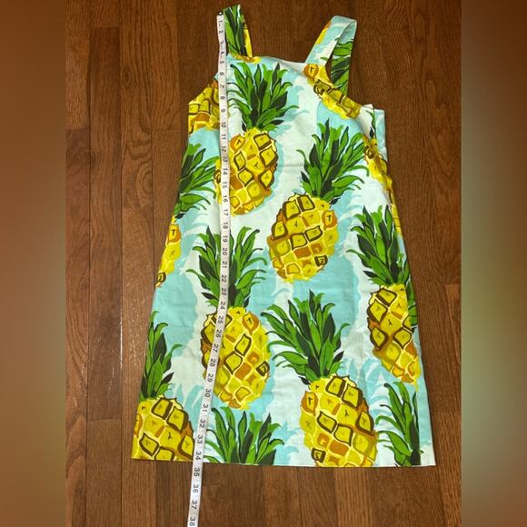 NWT Trina Turk Pineapple Mini Dress Size 2 Blue Yellow Cotton Vacation Summer - Picture 6 of 16